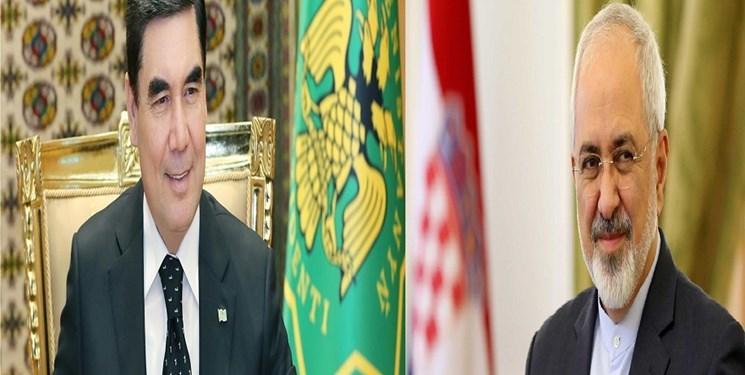 دیدار ظریف با رئیس جمهور ترکمنستان؛ افزایش همکاری ها محور رایزنی