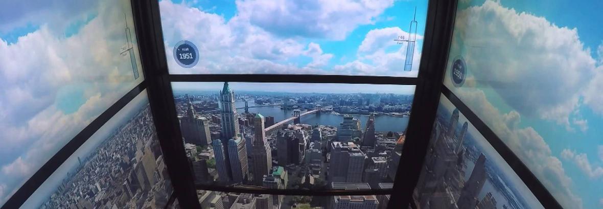 سوار آسانسور بلندترین آسمانخراش آمریکا شوید این ویدئو را می بینید ، 515 سال تاریخ منتهن در 47 ثانیه